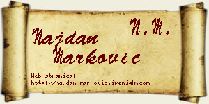 Najdan Marković vizit kartica